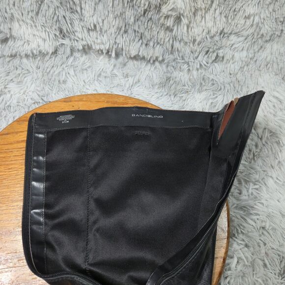 Bandolino Cazadora Women Size 9.5 Black/Brown Stripe Leather Tall Knee High Boot - Picture 6 of 11